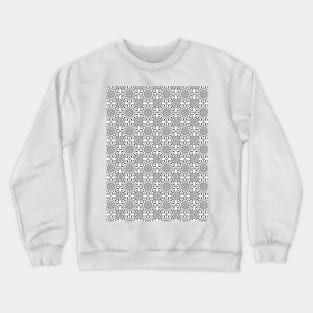 Black and white floral mandala print pattern Crewneck Sweatshirt